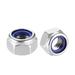 M12 x 1.75mm Nylon Insert Hex Lock Nuts, 304 Stainless Steel, 10 Pcs - M12(10 pcs)