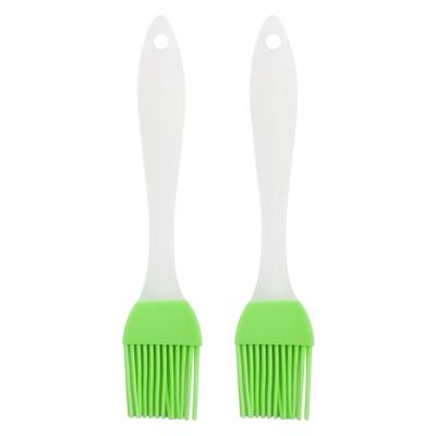 2pcs Flexible Silicone Brush Heat Resistant Non-Stick Utensils - Green - 6.7" x 1.2"(L*W)