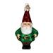 Old World Christmas Funny Little Bearded Garden Gnome Glass Holiday Ornament - Multi