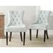 SAFAVIEH Dining Bowie Light Blue Dining Chairs (Set of 2) - 22" W x 26" D x 37" H