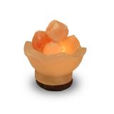 Zig Zag Abundance Bowl Himalayan Salt Lamp - Orange