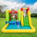 Inflatable Bounce House Water Slide Jump Bouncer without Blower - Multi - 138" x 110.5" x 75" (L x W x H)