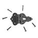 Black Wrought Iron Cabinet Hinges 2" Hoosier 3/8" Offset Kitchen Cabinet Hinges with Mounting Hardware Renovators Supply