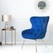 Waters Mid-Century Modern Blue Metal Office Chair by Furniture of America