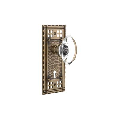 Nostalgic Warehouse Vintage Oval Clear Crystal Passage Door Knob Set