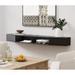 FITUEYES Floating Wall Mounted TV Console Storage Shelf Modern TV Stand Media Console, Walnut DS211802WW - 70''