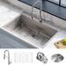 Kraus Stark 33" Drop In or Undermount Single Basin Stainless Steel