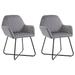 vidaXL Dining Chairs 2 pcs Gray Velvet