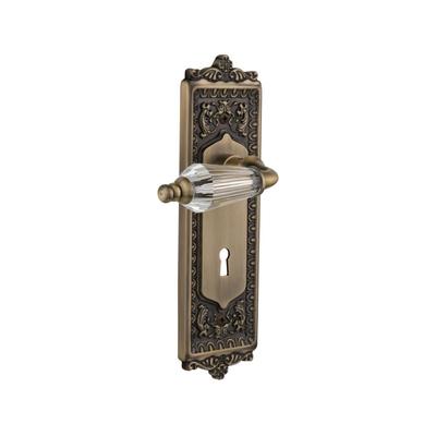Nostalgic Warehouse Vintage Parlor Crystal Lever Vintage Skeleton Key