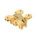 2pcs Invisible Concealed Cross Hinges Wooden Doors,Zinc Alloy,43 x36x12mm - Golden - 43mm Length,2 pcs