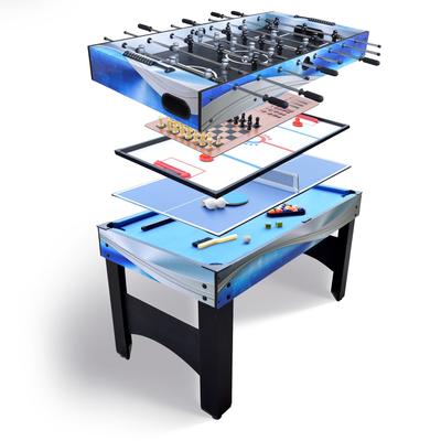 Matrix 54-in 7-in-1 Multi Combo Game Table, Glide Hockey, Foosball, Billiards Pool, Table Tennis, Chess, Checkers, Backgammon