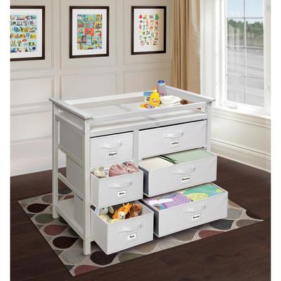 Modern Baby Changing Table with Six Baskets