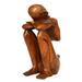 12" Abstract Sculpture Wooden Handmade Handcrafted "Resting Man" Statue Home Decor Figurine Accent Hand Carved