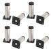 Adjustable Furniture Cupboard Table Chair Cabinet Leg Feet 8pcs - Black,Silver Tone - 1.5" x 4.7"(D*H)