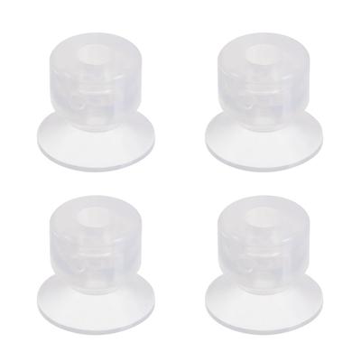 Soft Silicone Miniature Vacuum Suction Cup 15x5mm Bellow Suction Cup,4pcs - Clear White - M5 x 15mm 4pcs