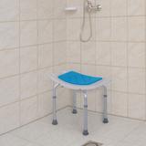 Homcom 6-Level Adjustable Curved Bath Stool Spa Shower Chair Non-Slip Design for the Elderly, Injured, & Pregnant Women