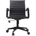 Office Chair Ribbed Tilt Ergonomic Executive PU Leather Arms Wheels Tilt Adjustable Height Swivel Task Computer With Wheels