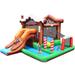Kids Inflatable Bounce House Jumping Castle Slide Climber Bouncer - Multi - 153.5''x 120''x 86.5''(L x W x H)