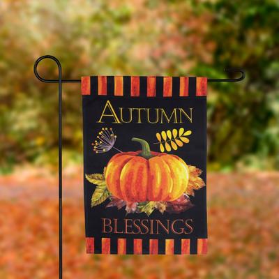 Autumn Blessings Fall Harvest Outdoor Garden Flag - 18" x 12.5"