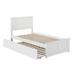Madison Twin Platform Bed with Matching Foot Board with Twin Size Urban Trundle Bed in White