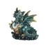 Q-Max 4.75"H Blue Dragon Holds Dragon Baby Hatchling in Egg Statue Fantasy Decoration Figurine