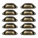 Bin Cup Pulls 3.3" Hole Center Cabinet Handle Dressers Vintage 10pcs - Vintage Bronze Tone - 3.82" x 1.18" x 0.8"(L*W*H)