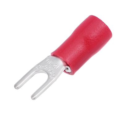 50Pcs SV5.5-4S Insulated Fork Electrical Crimp Terminal 12-10AWG Red - 50Pcs SV5.5-4S