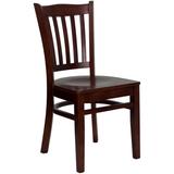 Vertical Slat Back Wooden Restaurant Chair - 16.75"W x 20.75"D x 34.5"H