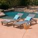 Summerland Outdoor Mesh and Wood Chaise Lounge (Set of 2) by Christopher Knight Home