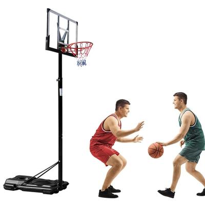 Portable and Removable Adult PC Transparent Backboard Basketball Stand (2.45m-3.05m)