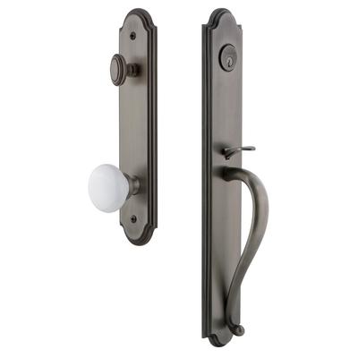 Grandeur Arc Solid Brass Rose Keyed Entry Single Cylinder Full Plate