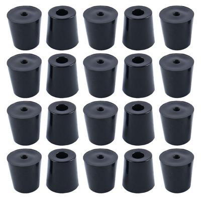 20pcs Rubber Feet Bumper Furniture Speaker Leg Pads , D35x27x25mm - Black - 1.378"x1.063"x1"(Top Dia*Bottom Dia*H)