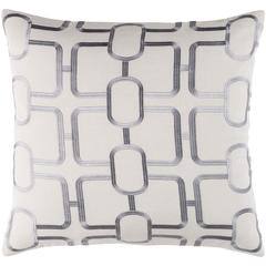 Decorative Stains Light Grey 20-inch Throw Pillow Cover