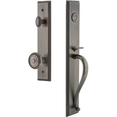Grandeur Carre Solid Brass Rose Keyed Entry Single Cylinder "S" Grip