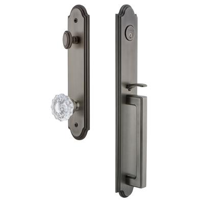 Grandeur Arc Solid Brass Rose Keyed Entry Single Cylinder Full Plate