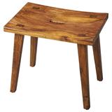 Handmade Butler Buter Brown Wood Loft Stool (India)