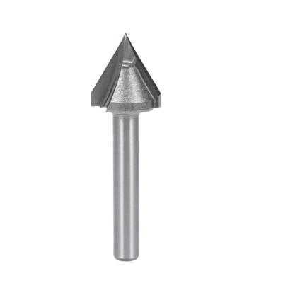 Router Bit 6mm Shank 16mm Dia 60 Degree V-Groove End Mill Tungsten CNC - 6x16mm