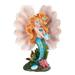 Q-Max 6.75"H Blue Tailed Youth Mermaid Girl in Ocean Shell Mergirl Statue Fantasy Decoration Figurine