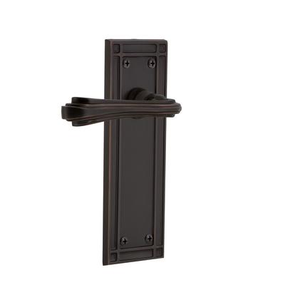 Nostalgic Warehouse Fleur Passage Door Lever Set with Mission Rose for