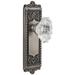 Grandeur Windsor Solid Brass Rose Passage Door Knob Set with Biarritz