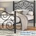 VECELO Twin/Full/Queen Size Bed, Metal Platform Bed Frame with Scroll Headboard