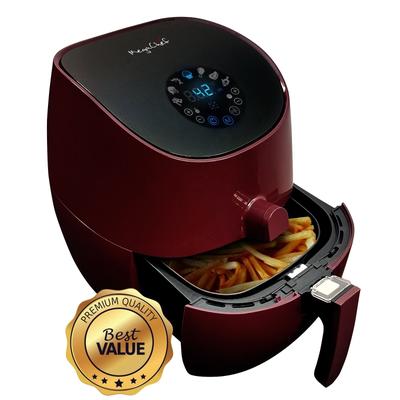 3.5 Quarts Airfryer And Multicooker With 7 Pre-programmed Settings, Red - N/A