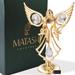 Matashi Home Decorative Tabletop Showpiece 24K Gold Plated Crystal Studded Guardian Angel with Doves Figurine Ornament