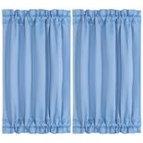 2pcs Room Blackout Curtains Sliding Door Panel Darkening Drape