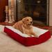 Happy Hounds Buster Crimson Sherpa Dog Bed