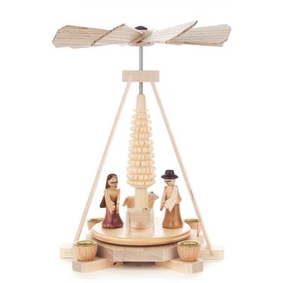 6" Dregeno Nativity Scene Christmas Mini Pyramid Candle Holder