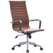 Executive Ribbed Ergonomic High Back Modern Office Chair With Arms Conference Room Guest Bedroom Work Task Hotel Computer