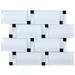 TileGen. 3D Arched 2.5" x 4.5" Glass Mosaic Tile in White Wall Tile (10 sheets/8sqft.)