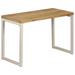 vidaXL Dining Table 45.3"x21.7"x30" Solid Mango Wood and Steel - 45.3"x21.7"x29.9"