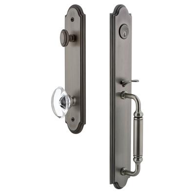 Grandeur Arc Solid Brass Rose Dummy Full Plate "C" Grip Handleset with